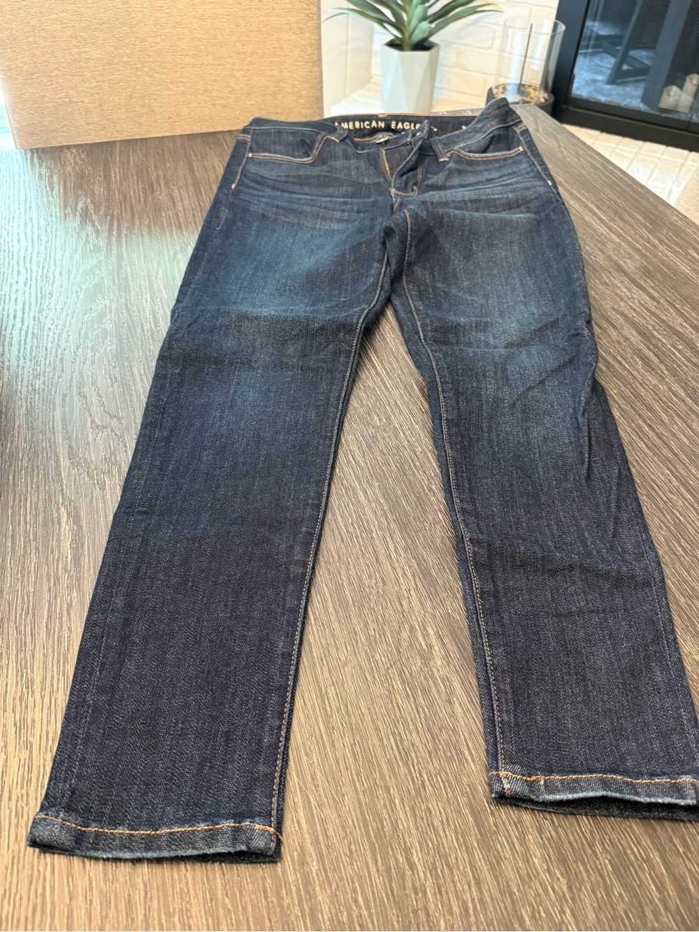 American Eagle Indigo Blue Stretch Jeans - Size 8 Short